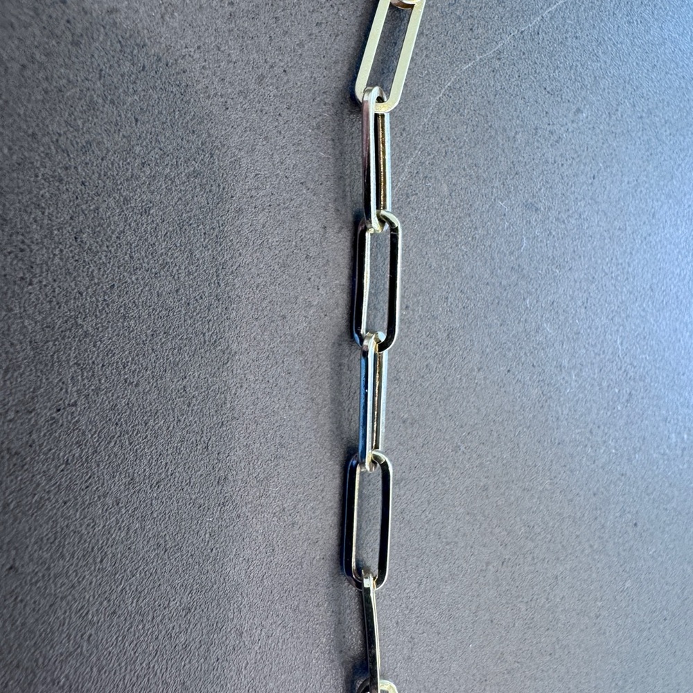 Brilliant Earth Devon Paperclip Chain Bracelet Extra Large 14k Yellow Gold 6.5in - Picture 5 of 9